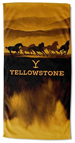 Northwest Yellowstone Strandtuch, 76,2 x 152,4 cm, Wildpferde