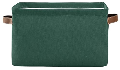 Kcldeci Recycle Dark Emerald Green Storage Basket Bins Large Storage Cubes Organizer Nursery Basket Shelves Baskets Toy Storage Cube Clothes Organizers
