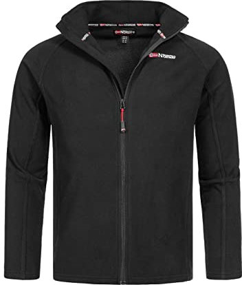 Geographical Norway - Giacca in pile da uomo, Nero , XXL