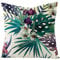 Whoiy Linum Kissenhülle 40X40, Zierkissenbezüge Kissenbezüge 1Stück Blumen- und Blattmuster Grün Lila für Stuhl Sofa Wohnzimmer Schlafzimmer
