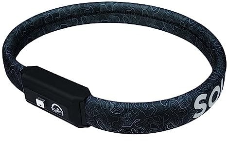 Squire Bike Locks STRAPLOK™ 35/850 Black: Tough and Lightweight Wearable Bike Lock with Multiple High Tensile Steel Cores, 850mm Length, 2 Keys Included