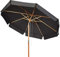 KOMFOTTEU Sombrilla de Ø300cm de Jardín, Parasol Inclinable de Madera y Tejido de Poliéster, Sombrilla de Patio con Protección Solar, Sombrilla Redonda de Manivela para Playa, Terreza (Gris)