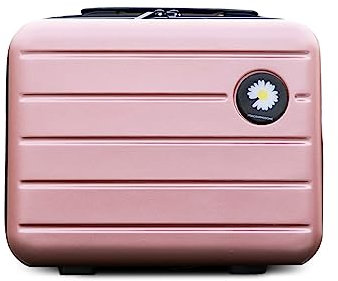 Balakaka Vanity Case Femme 16-inch Grande Capacité Vanity Case Rigide,ABS Vanity Trousse à Cosmétiques pour Voyager,Portable Imperméable Trousse à Maquillage avec Poignée 34x25x15cm,Or Rose