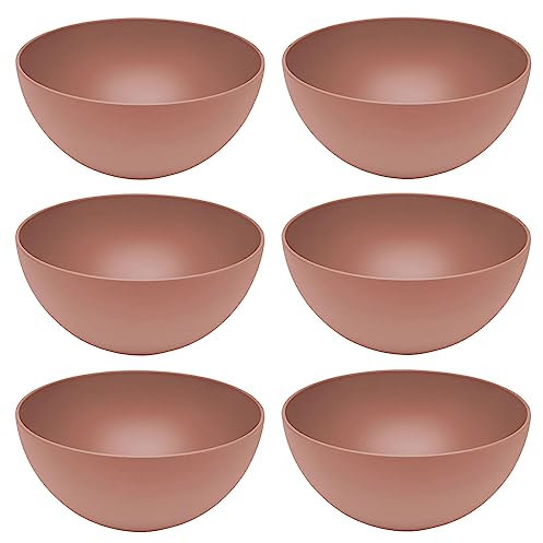 6er Set Magu Natur-Design Schüssel Rot Ø 20 cm aus einem Polymer aus natürlichen Materialien Schüsselset Salatschüssel