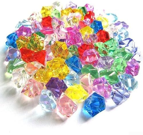 150 Stück künstliche Acryl-Diamanten, Edelsteine, glitzernde Steine, Kunststoff, Eissteine, Vase, Pflanzendekoration (gemischte Farben)