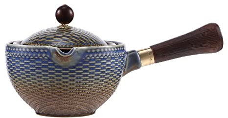 Théière en céramique à poignée latérale avec poignée latérale Théières Théières en porcelaine en céramique pour thé en vrac Théières faites à la main Théières chinoises Machine à thé en céramique D