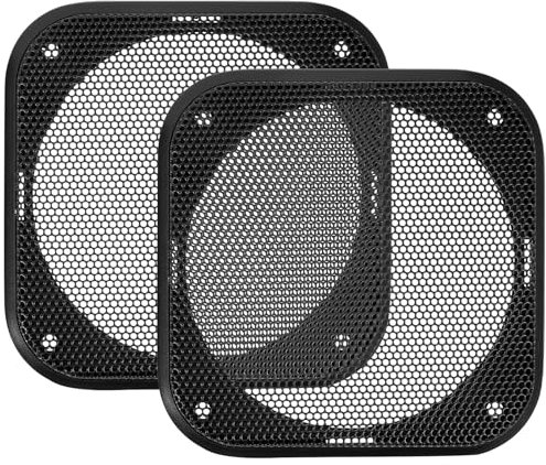 TOPPERFUN 2 griglie per altoparlanti, copertura per altoparlanti, protezione per altoparlanti, per auto, subwoofer, griglia per copertura quadrata antipolvere