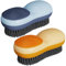 Laundry Stain Brush 2 Pack Two-Side Soft Bristles Scrub Brush for Stain Removal Silicone Household Clothes Washing Brushes Dual-use Scrubbing Brush for Clothes Underwear, Blue Orange