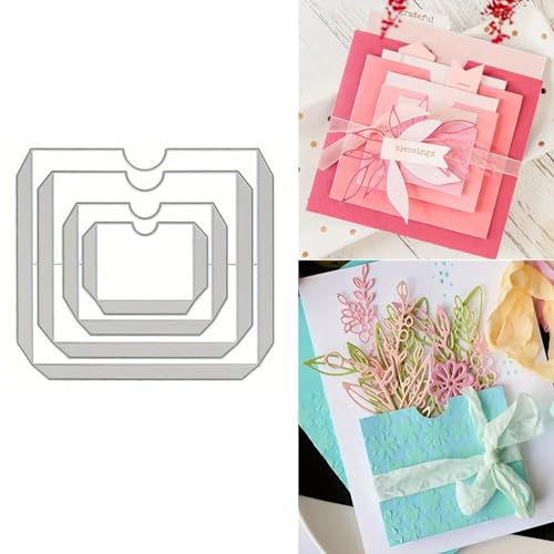 Metall-Stanzformen für Geschenkkarten, Geschenkkartenhalter, Taschen, Hochzeit, Stanzschablonen für DIY, Foto, dekorative Prägepapier-Stanzformen für Scrapbooking, Kartenherstellung