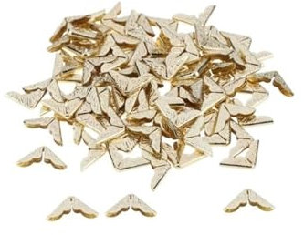 VONCYKI 100-300pcs Scrapbooking Albums Corner Protectors Card File Menu Metal Book Laptop Corner Protector Scrapbooks Photo Albums Decor(Gold 100pcs)