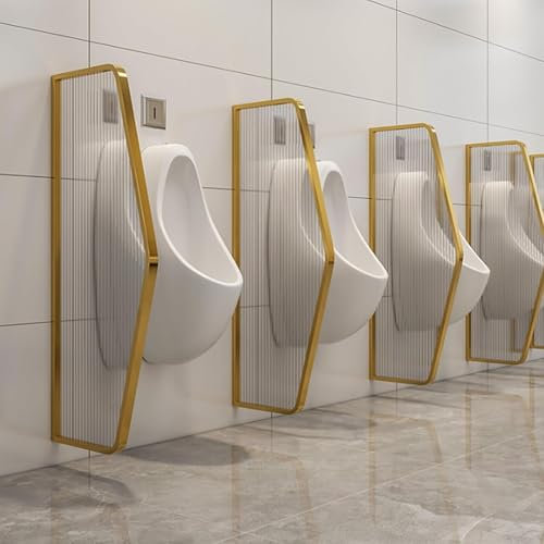 MAYFABD Urinal Trennwand Toilettentrennwand aus Gehärtetem Glas an der Wand montierte Urinal Sichtschutzwand für Erwachsene Toiletten-Sichtschutzwand für öffentliche Orte,C,3PCS