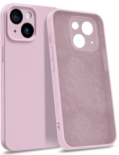 MyGadget Coque Silicone Compatible avec iPhone 15 Plus [ Quadruple Protection ] - Case Rigide avec Doublure Microfibre - Cover Rose