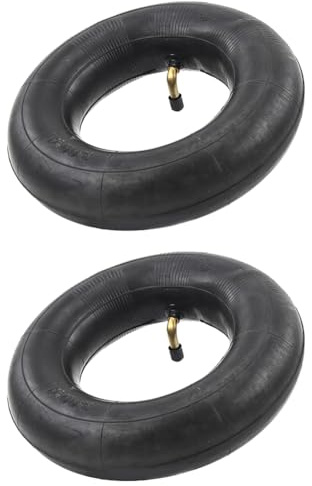 QUAEDE Packung mit 2 Schläuchen mit TR87-Ventil für Schubkarre, Sackkarre, Bollerwagen 3.00-4, 10X3, 260X85 Schwarz, Einfach zu Bedienen