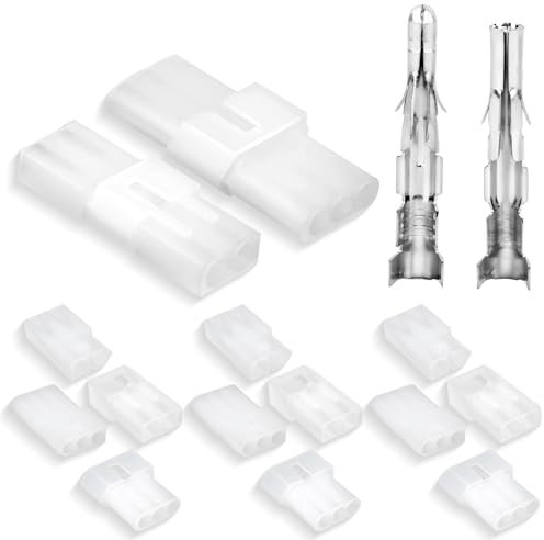 JRready ST6497 Kabel Steckverbinder für Fahrzeuge, Molex Kabelstecker Standard.093“ 2/3 Polig und Automotive Elektrokabel Steckverbinder Kit 14-20 AWG, kfz stecker für Motorrad, Fahrrad, Auto, Boote