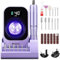 Ponceuse pour Ongles Professionnelle 40000 RPM, Urbuti 12 en 1 Lime à Ongle Electrique 4000 mAh avec Écran LCD, Vitesse Réglable, Silencieuse, Ponceuse Manucure Portable pour Salon/Maison (Violet)