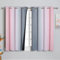VEHEDE Lot de 2 rideaux occultants à œillets avec motif vague rose et gris dégradé pour salon, décoration d'intérieur, chambre d'enfant, 132 x 160 cm (l x L), dégradé rose et gris