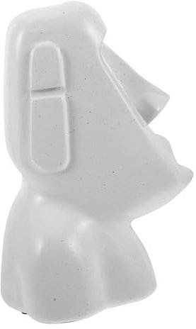 Ciieeo Couvercle Boîte Mouchoirs Statue Moai Étui Serviettes Créatif pour Commode Chambre Distributeur Essuie-Tout