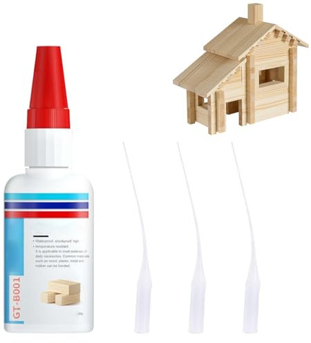 Pegamento para Madera,30g Pegamento Madera Extrafuerte,Pegamento Instantáneo Extra Fuerte,Pegamento Madera Secado Rapido,Pegamento para Restauración de Madera,Transparente Secado Rápido Cola Madera