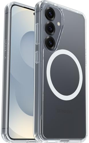 OtterBox Symmetry Series Clear transparente Hülle mit Magneten für Samsung Galaxy S25, stoßfest, sturzsicher, schützende Hülle, 3X getestet nach Militärstandard, Transparent