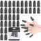 KALIONE 40 Stück 24 Nadel Silberfaser, Gaming Finger Sleeves, Atmungsaktiv, Nahtlos, Schweißhemmend, Touchscreen Fingerlinge für Handyspiele, Einzeln Verpackt