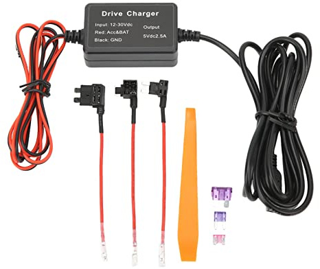 Dash Cam Hardwire Kit, Dash Cam Hardwire Kit USB C Hardwire Kit für die Dash -Kamera 3,2m Mini USB 24/7 Netzteil für den Radardetektor, GPS -Navigator