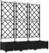 vidaXL Jardinière avec Treillis 3 pcs Noir 120x40x125.5 cm