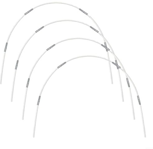 Fauhapyway Kit de cerceaux de jardin en fibre de verre pour serre et tunnel de culture pour parterres surélevés, filet de soutien pour potagers, protection des plantes 43 cm 5 mm