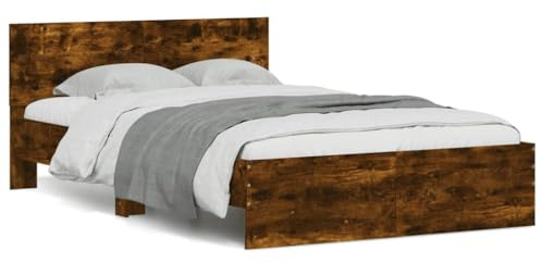 Qnhdfrt Bettgestell mit RGB LED Beleuchtung 120x200 cm Modernes Holz Bett mit Kopfteil Stabile Lattenrost und USB Anschluss für Schlafzimmer