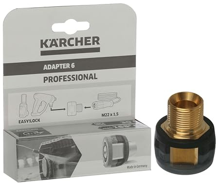 Masterpart Pressure Washer Adaptor 6, TR22IG-M22AG, Connects Old Hose To New Machine & Gun To Fit Karcher HD 10/15-4, HD6/13, HD8/18 4.111-034.0