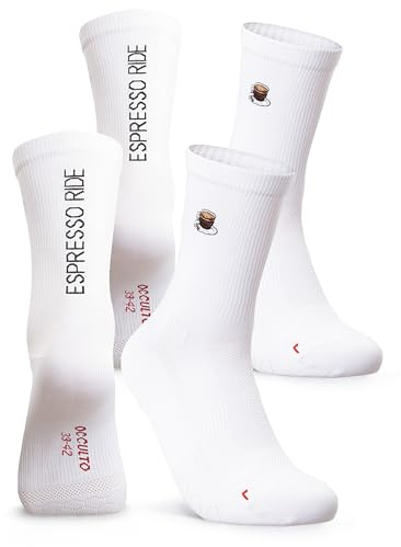 Occulto Herren & Damen Motiv Rennradsocken 2er Pack (Modell: Mathieu), Fahrradsocken