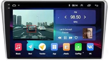 Car Stereo Carplay Radio de Coche para Toyota Avensis T25 2002-2008 HD Pantalla Tactil Radio Reproductor Reproductor de Internet, Bluetooth, WiFi, 4 Nuclear 1G+16G