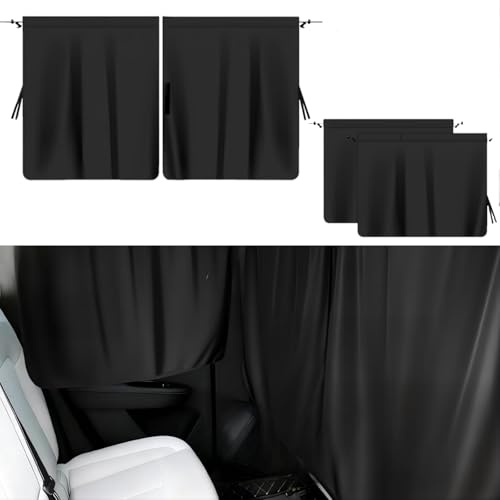 dellyy 3 Mosquitera para Coche, Cortinas Coche Ventana Trasera para Acampar, Viajar, Relajarse, como Protección UV(145cm*75cm)