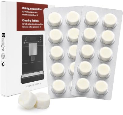Coffee Machine Cleaning Tablets Compatible with Miele Coffee Machines | Formulated for Miele Fully Automatic Coffee Machines, Effectively removes Coffee Oils, Grime, and Residues, 20 x 2.8g