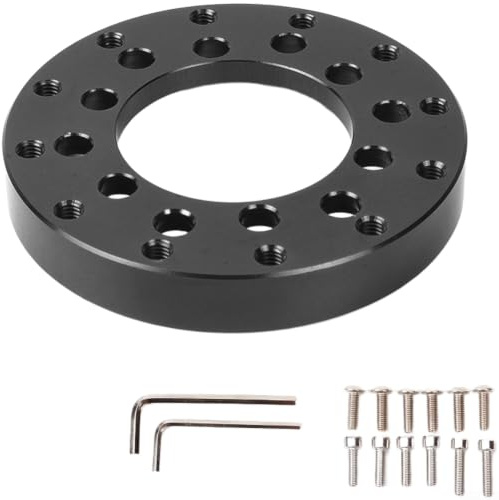 RANRAO Aluminium Steering Wheel Hub Adapter for G25 G27 G920 - Hub Spacer Plate 70mm Sim Racing Game for modification Accessory(Black)
