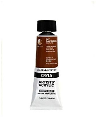 Daler Rowney : Cryla Acrylic Paint : 75ml : Raw Sienna