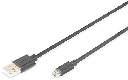 DIGITUS Cable de conexión USB 2.0 - 1,8 m - USB A (m) a USB Micro B (m) - 480 Mbit/s - cable de conexión - Negro