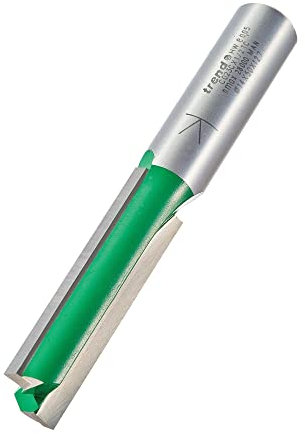 Trend CraftPro Straight Two Flute Router Cutter Bit, 1/2 Inch Shank, 14mm Cut Diameter & 50mm Cut Length, Tungsten Carbide Tipped, C023CX1/2TC