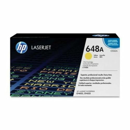 HP CE262A 648A Yellow Toner Cartridge, 11000 Pages, for CLJ CP 4025/4520