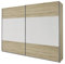 Rauch Quadra Armario con Puerta corrediza, 2 Puertas Frontales con impresión Decorativa de Roble Sonoma, cajón Blanco Alpino, Natural, Breite, 136 cm
