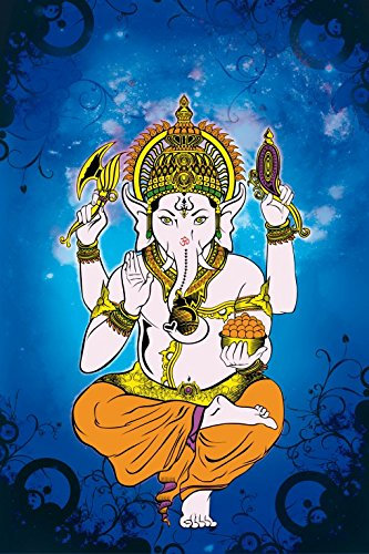 1art1 Spiritualität Ganesha, Entferner Der Hindernisse Selbstklebende Fototapete Poster-Tapete 180x120 cm