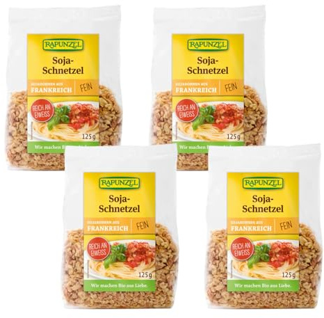 Rapunzel Bio Soja Schnetzel fein, 4er Pack (4 x 125g) - BIO
