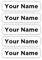 Personalized Laundry Safe Iron-on Clothing Labels (Plain Theme)