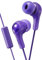 JVC Gumy Plus In Ear Headphones Earphones with Bass Boost, Comfortable Earbuds and Built In Mic and Remote for Call Handling, Violet