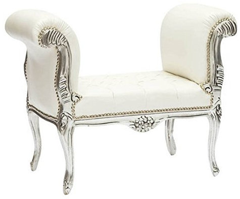 MAXIOCCASIONI Sofa Barock Silber und Weiß