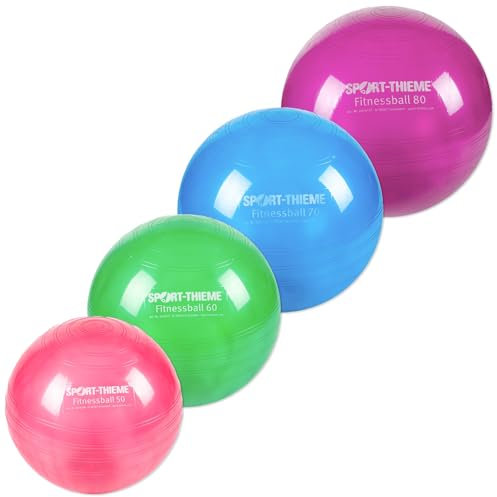 Sport-Thieme Fitnessball | Ideal für Fitness-Übungen mit eigenem Körpergewicht | Made in Germany | Gymnastik oder Sitzball | belastbar bis 500 kg | hohe Elastizität | Ruton