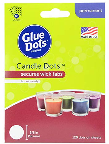 Glue Dots Candle Dots 120 Count, Synthetic Material, 15.9 x 10.8 x 6.4 cm,Transparent