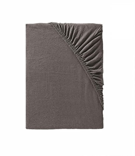 Träumschön Topper Spannbettlaken braun - Flexibles Spannbetttuch für Matratzengrößen 180x200 bis 200x200 sehr elastisch