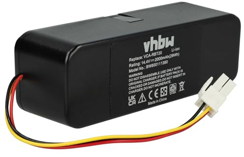 vhbw Akku Ersatzakku Li-Ion 2000mAh (14.4V) kompatibel mit Samsung Navibot der SR-Series - Ersatz für SR8850, SR8855, SR8877, SR8895, SR8849 Staubsauger Saugroboter