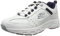 Skechers Oak Canyon Redwick Herren Trainer, White Leather Synthetic Textile Navy Trim, 41 EU