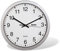 Hama CWA100 Wanduhr (AA Mignon, Silber, weiß, Kunststoff, Glas, 40 mm, 520 g)